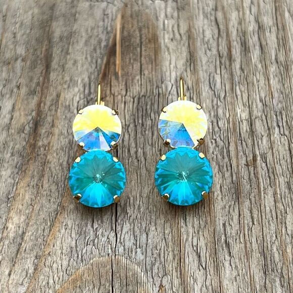 Handcrafted Earrings with Swarovski Crystal - Picture 5 of 7